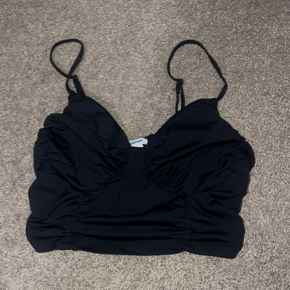 Black Garage Crop top